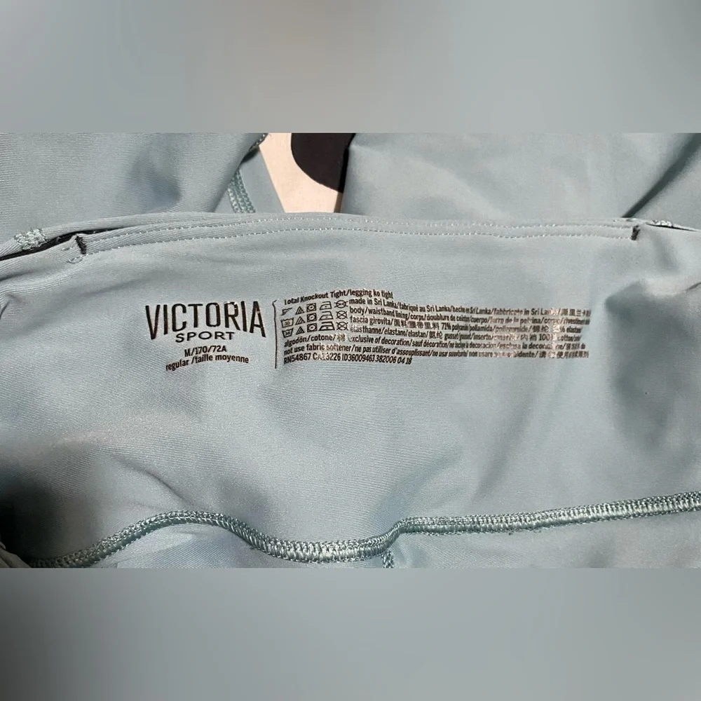 Victoria Sport Light Blue/Green Yoga/workout pants with pockets-size Med - Picture 8 of 11